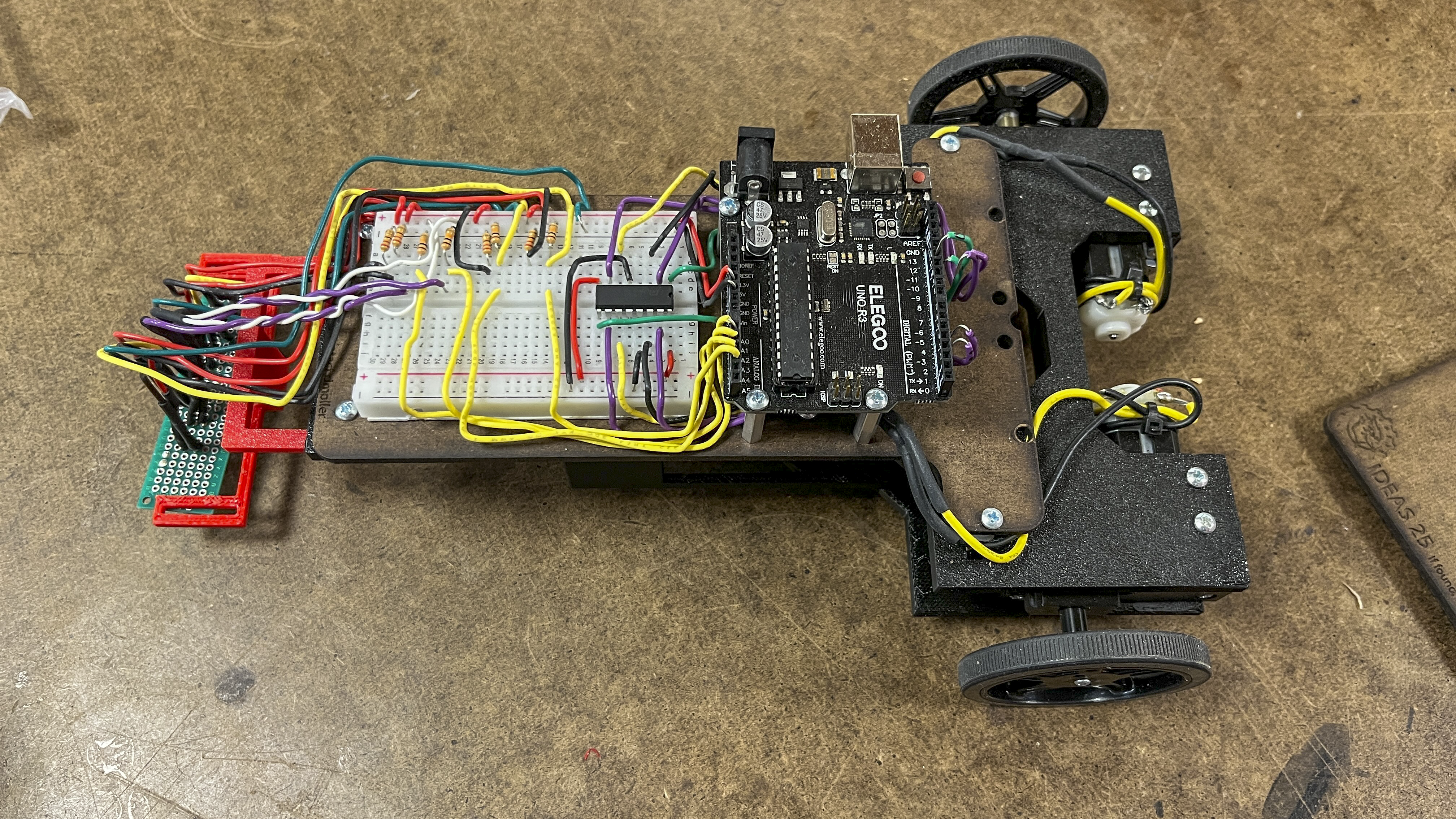Line following robot fully assembled